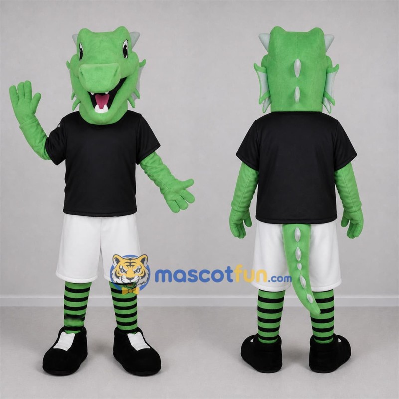 Custom Green and Black Dragon Mascot Costume Adult Full Body Suit for Fantasy Events Custom Green and Black Dragon Mascot Costume Adult Full Body Suit for Fantasy Events