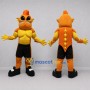 Custom Orange and Yellow Dragon Mascot Costume Adult Full Body Suit for Sports Events