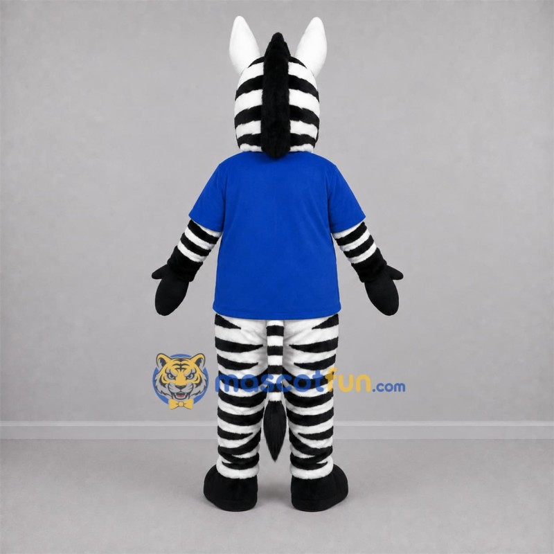 Custom Black and White Zebra Mascot Costume Adult Full Body Suit for School Events Custom Black and White Zebra Mascot Costume Adult Full Body Suit for School Events