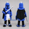 Custom Blue and Black Knight Mascot Costume Adult Full Body Suit for Medieval Events Custom Blue and Black Knight Mascot Costume Adult Full Body Suit for Medieval Events