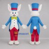 Custom White and Blue Magician Rabbit Mascot Costume Adult Full Body Suit for Magic Shows Custom White and Blue Magician Rabbit Mascot Costume Adult Full Body Suit for Magic Shows