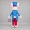 Custom White and Blue Magician Rabbit Mascot Costume Adult Full Body Suit for Magic Shows Custom White and Blue Magician Rabbit Mascot Costume Adult Full Body Suit for Magic Shows