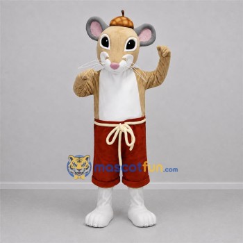Custom Tan and Brown Mouse Mascot Costume Adult Full Body Suit for Storytelling Events