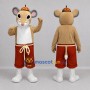 Custom Tan and Brown Mouse Mascot Costume Adult Full Body Suit for Storytelling Events