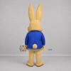 Custom Tan and Blue Rabbit Mascot Costume Adult Full Body Suit for School Events Custom Tan and Blue Rabbit Mascot Costume Adult Full Body Suit for School Events