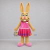 Custom Tan and Pink Rabbit Mascot Costume Adult Full Body Suit for Easter Events Custom Tan and Pink Rabbit Mascot Costume Adult Full Body Suit for Easter Events