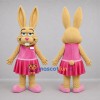Custom Tan and Pink Rabbit Mascot Costume Adult Full Body Suit for Easter Events Custom Tan and Pink Rabbit Mascot Costume Adult Full Body Suit for Easter Events