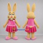 Custom Tan and Pink Rabbit Mascot Costume Adult Full Body Suit for Easter Events