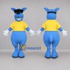 Custom Blue and Yellow Donkey Mascot Costume Adult Full Body Suit for School Events Custom Blue and Yellow Donkey Mascot Costume Adult Full Body Suit for School Events