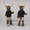 Custom Brown and Black Deer Mascot Costume Adult Full Body Suit for Nature Events