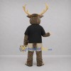 Custom Brown and Black Deer Mascot Costume Adult Full Body Suit for Nature Events