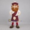 Custom White and Red Highlander Mascot Costume Adult Full Body Suit for Cultural Events Custom White and Red Highlander Mascot Costume Adult Full Body Suit for Cultural Events