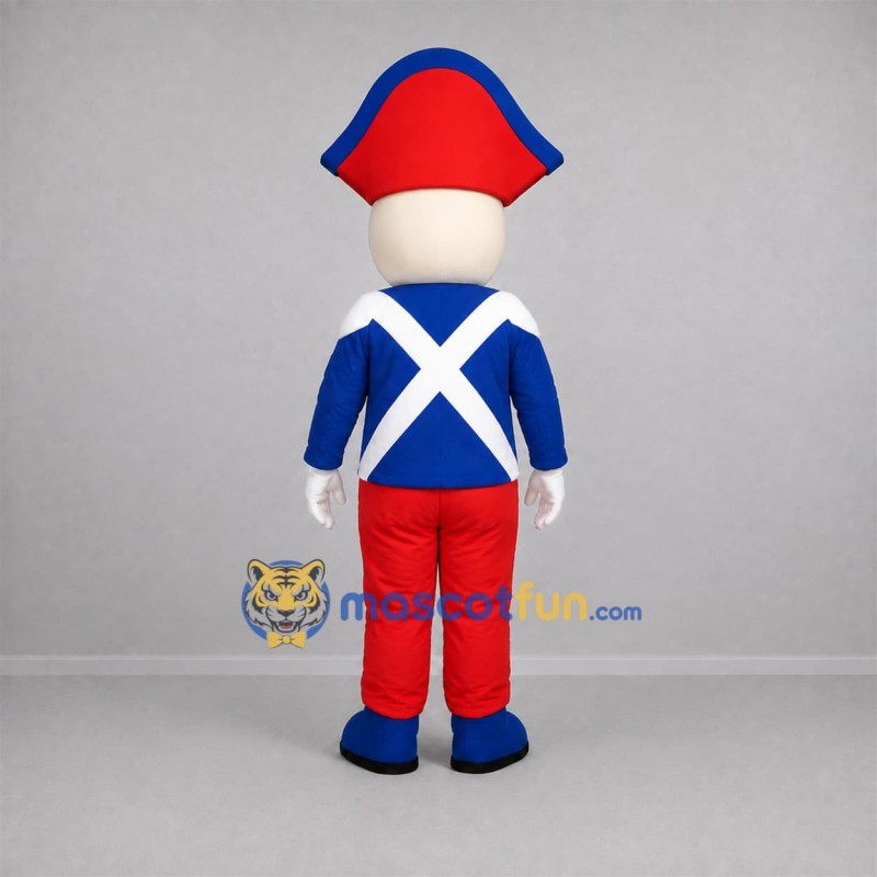Custom Blue and Red Toy Soldier Mascot Costume Adult Full Body Suit for Holiday Events Custom Blue and Red Toy Soldier Mascot Costume Adult Full Body Suit for Holiday Events