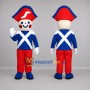 Custom Blue and Red Toy Soldier Mascot Costume Adult Full Body Suit for Holiday Events