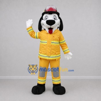 Custom Black and White Firefighter Dalmatian Mascot Costume Adult Full Body Suit for Community Events Custom Black and White Firefighter Dalmatian Mascot Costume Adult Full Body Suit for Community Events