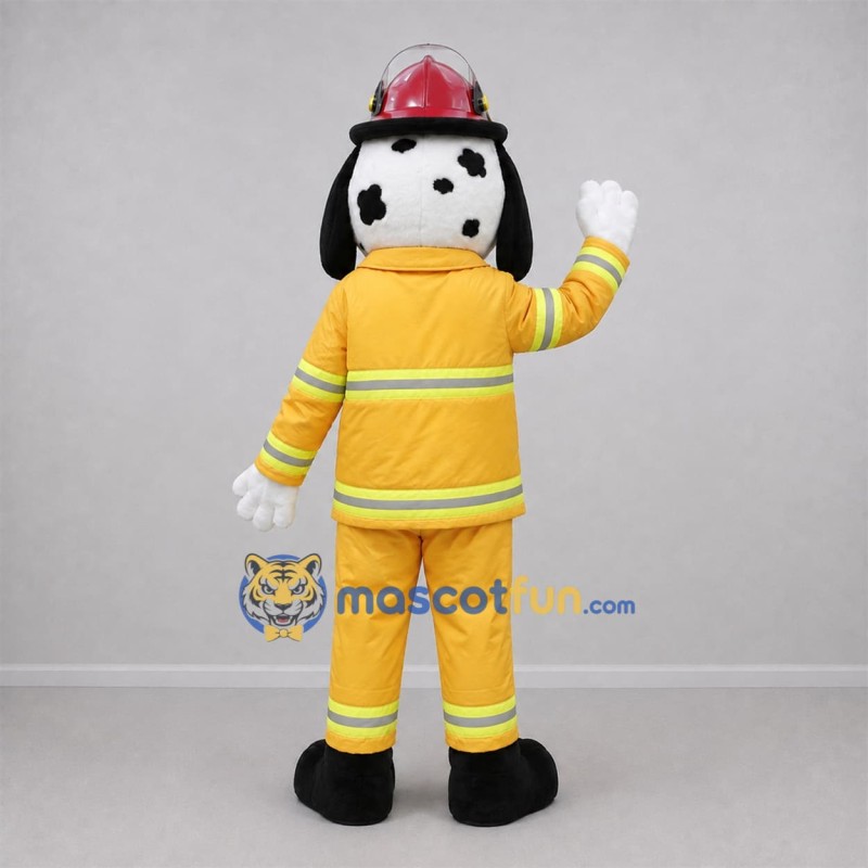 Custom Black and White Firefighter Dalmatian Mascot Costume Adult Full Body Suit for Community Events Custom Black and White Firefighter Dalmatian Mascot Costume Adult Full Body Suit for Community Events