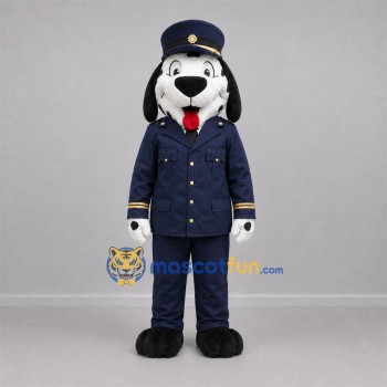 Custom Black and White Police Dalmatian Mascot Costume Adult Full Body Suit for Community Events Custom Black and White Police Dalmatian Mascot Costume Adult Full Body Suit for Community Events