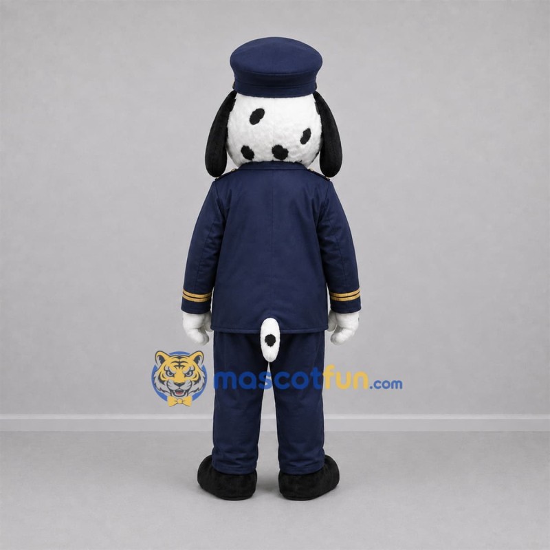 Custom Black and White Police Dalmatian Mascot Costume Adult Full Body Suit for Community Events Custom Black and White Police Dalmatian Mascot Costume Adult Full Body Suit for Community Events