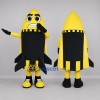 Custom Yellow and Black Rocket Mascot Costume Adult Full Body Suit for Space Events Custom Yellow and Black Rocket Mascot Costume Adult Full Body Suit for Space Events