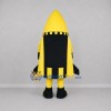 Custom Yellow and Black Rocket Mascot Costume Adult Full Body Suit for Space Events Custom Yellow and Black Rocket Mascot Costume Adult Full Body Suit for Space Events