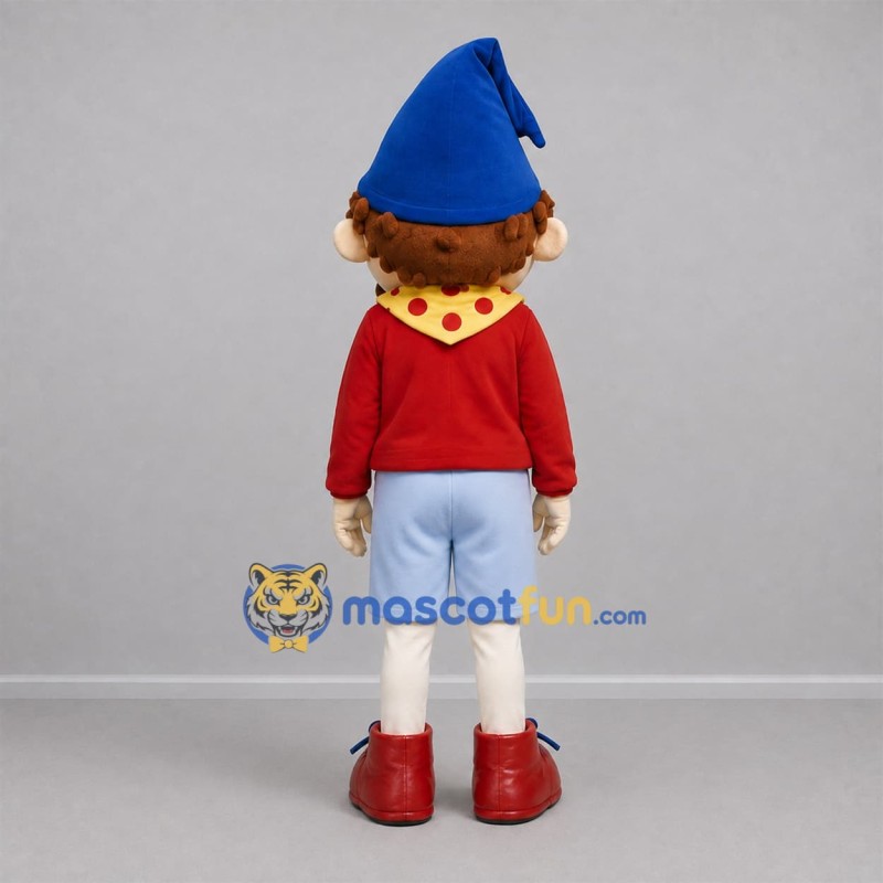 Custom Red and Blue Elf Boy Mascot Costume Adult Full Body Suit for Storytelling Events Custom Red and Blue Elf Boy Mascot Costume Adult Full Body Suit for Storytelling Events