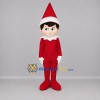 Custom Red and White Christmas Elf Mascot Costume Adult Full Body Suit for Christmas Events Custom Red and White Christmas Elf Mascot Costume Adult Full Body Suit for Christmas Events