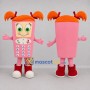 Custom Pink and Orange Mobile Phone Mascot Costume Adult Full Body Suit for Technology Events