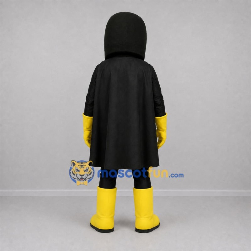 Custom Black and Yellow Superhero Mascot Costume Adult Full Body Suit for Stage Performances Custom Black and Yellow Superhero Mascot Costume Adult Full Body Suit for Stage Performances
