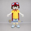 Custom Yellow and Red Superhero Boy Mascot Costume Adult Full Body Suit for Birthday Parties Custom Yellow and Red Superhero Boy Mascot Costume Adult Full Body Suit for Birthday Parties