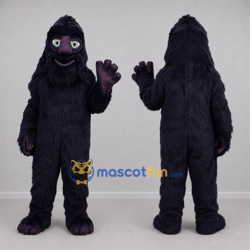 Custom Dark Purple Furry Monster Mascot Costume Adult Full Body Suit for Halloween Events