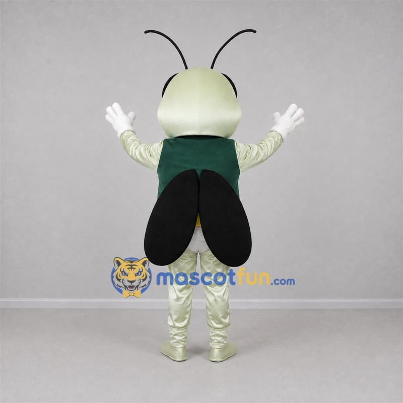 Custom Cream and Green Insect Mascot Costume Adult Full Body Suit for Science Events