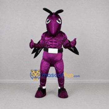 Custom Purple and Black Wasp Mascot Costume Adult Full Body Suit for Sports Events Custom Purple and Black Wasp Mascot Costume Adult Full Body Suit for Sports Events