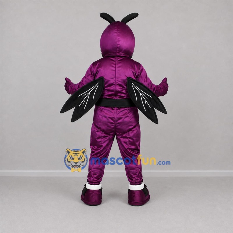 Custom Purple and Black Wasp Mascot Costume Adult Full Body Suit for Sports Events Custom Purple and Black Wasp Mascot Costume Adult Full Body Suit for Sports Events