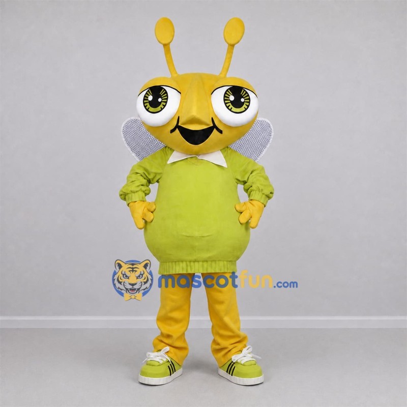 Custom Yellow and Green Butterfly Mascot Costume Adult Full Body Suit for Garden Events Custom Yellow and Green Butterfly Mascot Costume Adult Full Body Suit for Garden Events