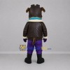 Custom Brown and Purple Aviator Dog Mascot Costume Adult Full Body Suit for Aviation Events Custom Brown and Purple Aviator Dog Mascot Costume Adult Full Body Suit for Aviation Events