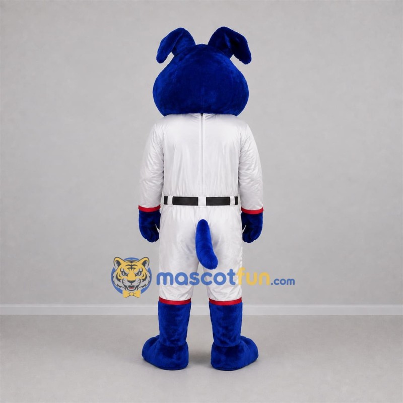 Custom Blue and White Astronaut Dog Mascot Costume Adult Full Body Suit for Space Events Custom Blue and White Astronaut Dog Mascot Costume Adult Full Body Suit for Space Events