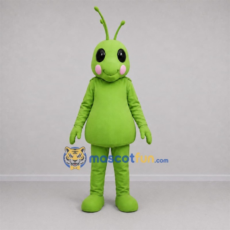 Custom Lime Green Grasshopper Mascot Costume Adult Full Body Suit for Science Events Custom Lime Green Grasshopper Mascot Costume Adult Full Body Suit for Science Events