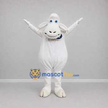 Custom White Sheep Mascot Costume Adult Full Body Suit for Farm Events Custom White Sheep Mascot Costume Adult Full Body Suit for Farm Events