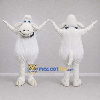 Custom White Sheep Mascot Costume Adult Full Body Suit for Farm Events