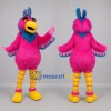 Custom Pink and Blue Tropical Bird Mascot Costume Adult Full Body Suit for Summer Events Custom Pink and Blue Tropical Bird Mascot Costume Adult Full Body Suit for Summer Events