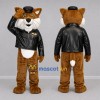 Custom Brown and Black Pilot Fox Mascot Costume Adult Full Body Suit for Aviation Events Custom Brown and Black Pilot Fox Mascot Costume Adult Full Body Suit for Aviation Events