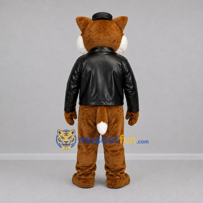 Custom Brown and Black Pilot Fox Mascot Costume Adult Full Body Suit for Aviation Events Custom Brown and Black Pilot Fox Mascot Costume Adult Full Body Suit for Aviation Events