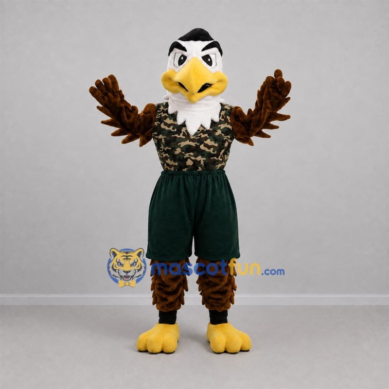 Custom Brown and Green Eagle Mascot Costume Adult Full Body Suit for Sports Events Custom Brown and Green Eagle Mascot Costume Adult Full Body Suit for Sports Events