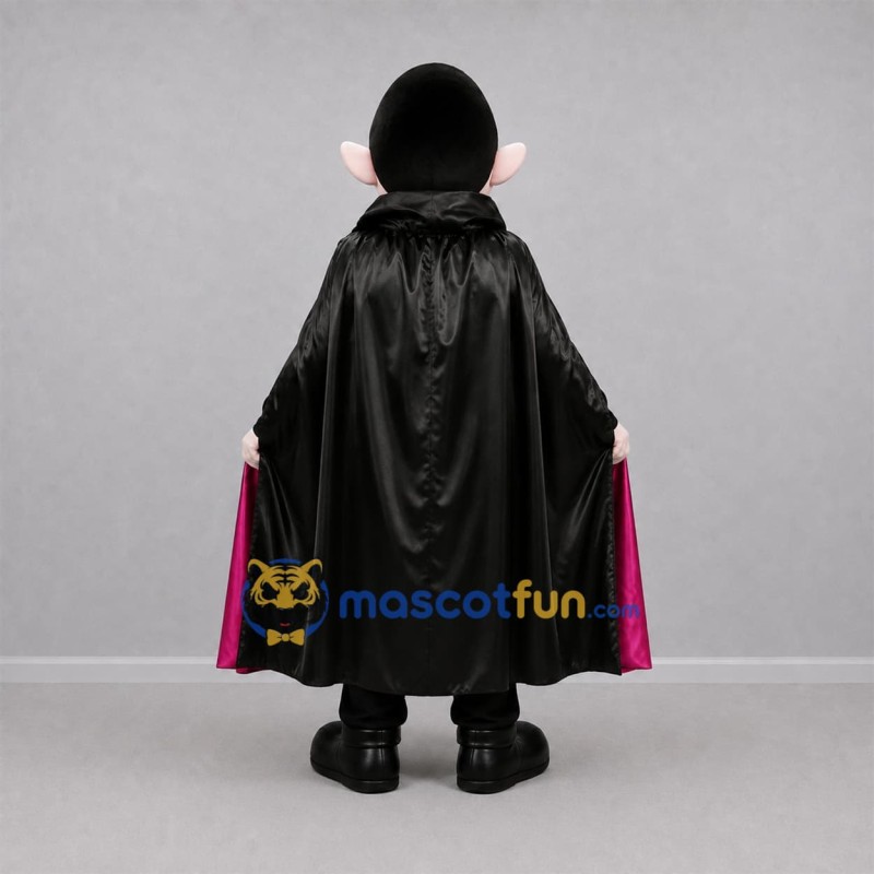 Custom Black and Magenta Vampire Mascot Costume Adult Full Body Suit for Halloween Events Custom Black and Magenta Vampire Mascot Costume Adult Full Body Suit for Halloween Events