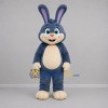 Custom Blue Gray and Cream Rabbit Mascot Costume Adult Full Body Suit for Easter Events Custom Blue Gray and Cream Rabbit Mascot Costume Adult Full Body Suit for Easter Events