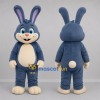 Custom Blue Gray and Cream Rabbit Mascot Costume Adult Full Body Suit for Easter Events Custom Blue Gray and Cream Rabbit Mascot Costume Adult Full Body Suit for Easter Events