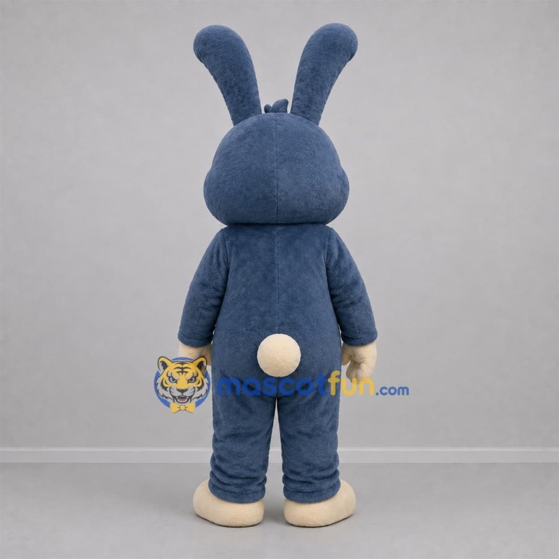 Custom Blue Gray and Cream Rabbit Mascot Costume Adult Full Body Suit for Easter Events Custom Blue Gray and Cream Rabbit Mascot Costume Adult Full Body Suit for Easter Events
