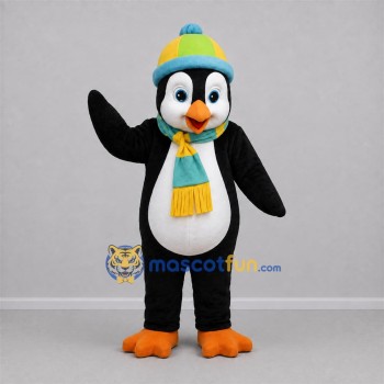 Custom Black and White Penguin Mascot Costume Adult Full Body Suit for Winter Events Custom Black and White Penguin Mascot Costume Adult Full Body Suit for Winter Events