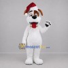 Custom White and Red Christmas Dog Mascot Costume Adult Full Body Suit for Christmas Events Custom White and Red Christmas Dog Mascot Costume Adult Full Body Suit for Christmas Events