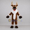 Custom Brown and White Winged Reindeer Mascot Costume Adult Full Body Suit for Christmas Events Custom Brown and White Winged Reindeer Mascot Costume Adult Full Body Suit for Christmas Events